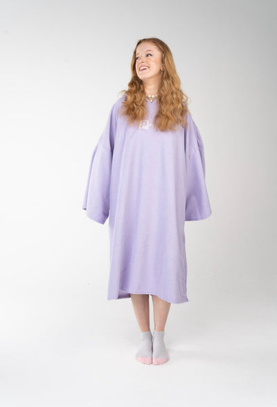 lilac purple towel changing robe / poncho