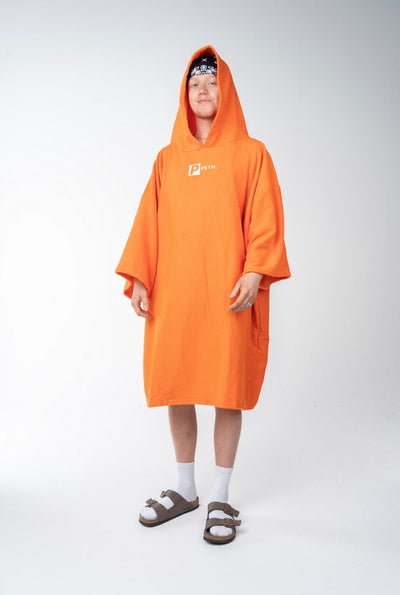 orange towel changing robe / poncho